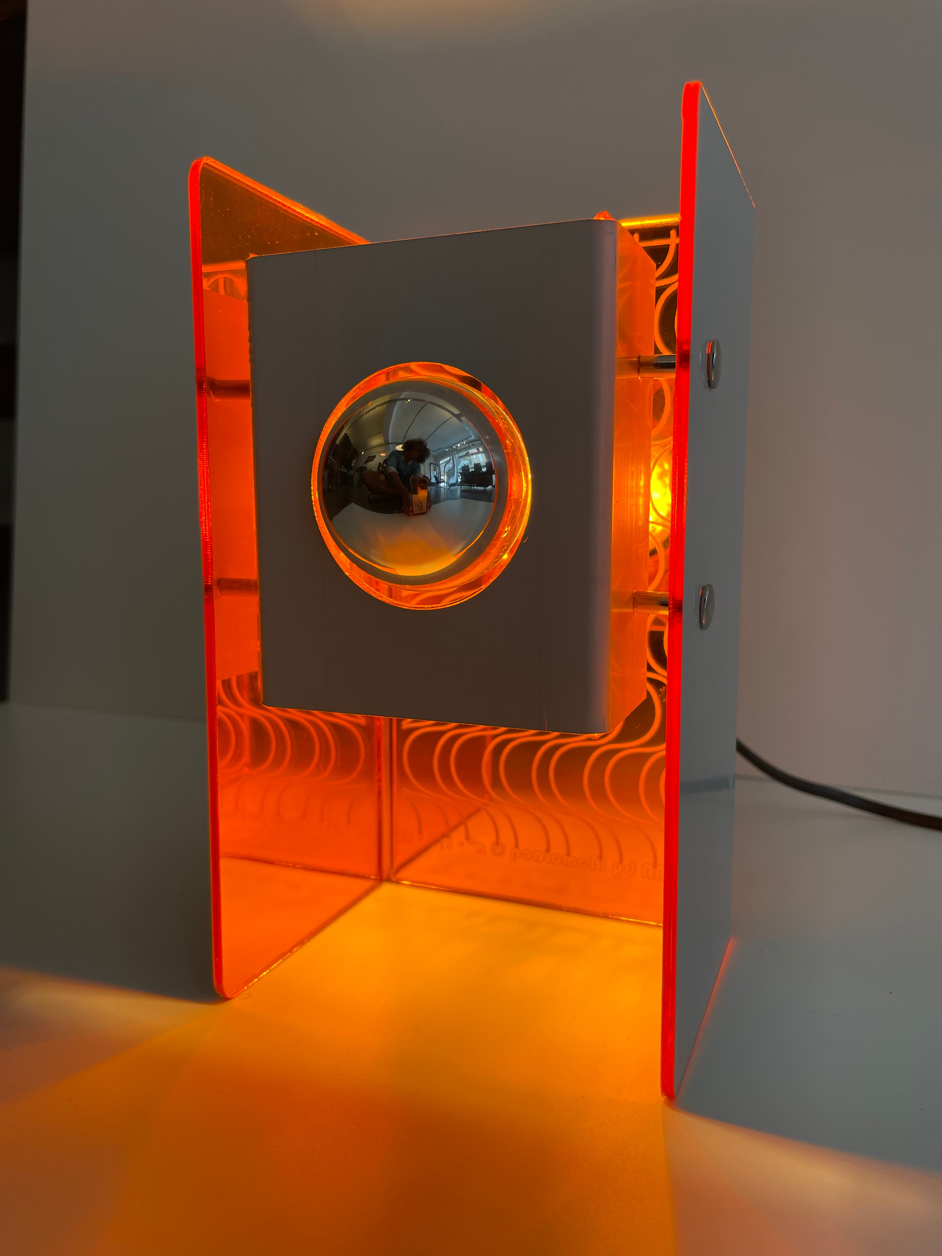 Myra Orange white - engraved